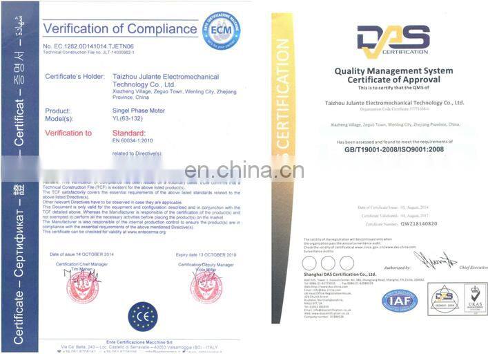 YC90L-4 Motor Capacitor Start Single Phase YC Motor
