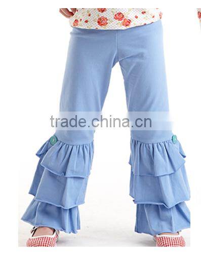 wholesale Knit baby ruffle pants cotton ruffles pants