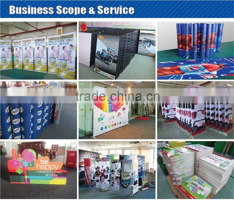 Double sides printing step and repeat banner stand with lights in Shenzhen D-0606