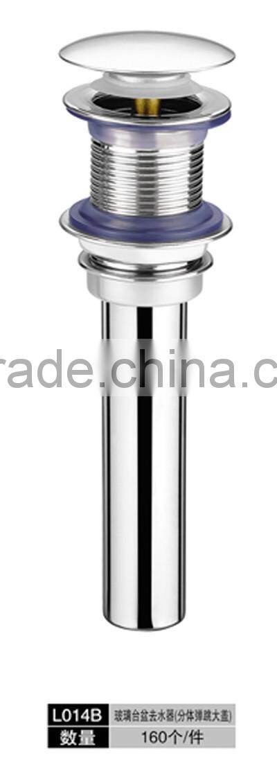 2015 Hot sale Caitan Wesda Bathroom Accessories Kitchen Stainless Steel Push down pop up Basket Sink Strainer Drain