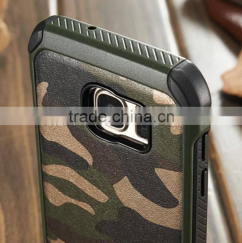 Alibaba express camouflage 2 in 1 genuine leather with solier wind case for Samsung galaxy s7 edge ,for Samsung galaxy s7