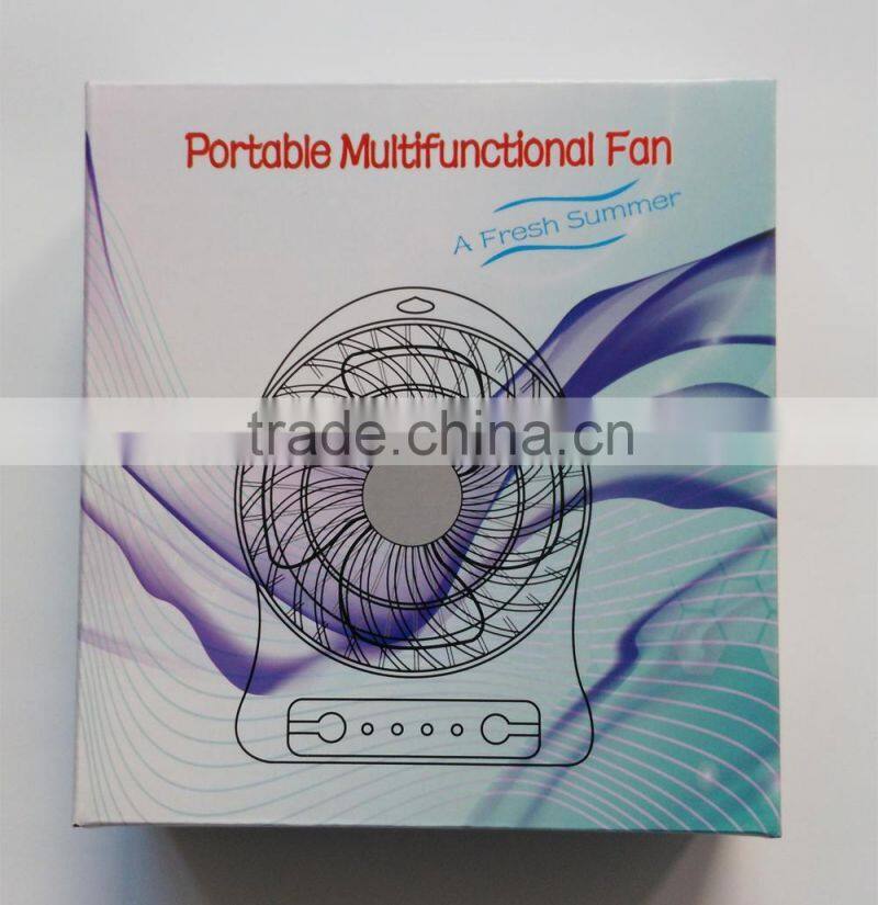 3 Speeds Portable Mini USB Fan with LED Light