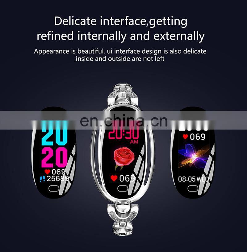 SANDA E68 Women Creative Stainless Steel Fitness Tracker Watch Business Smart Digital Sports Wristwatch