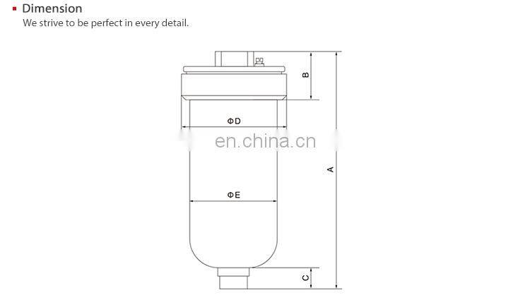 SNS AD Series pneumatic automatic drainer auto drain valve for air compressor