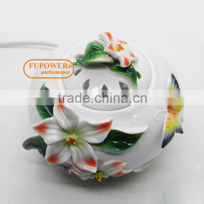 Super beautiful Chinese Craftmanship ceramic ELECTRIC AROMATHERAPY ESSENTIAL OIL BURNER/DIFFUSER