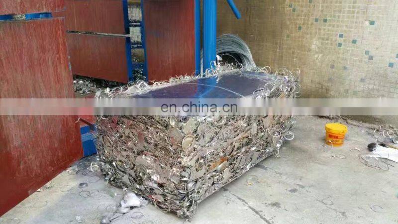 Cardboard box scrap metal paper baler waste carton bale press machine