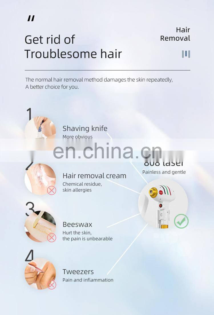 Mini 808NM Diode Lazer Hair Removal Machine Commercial Use