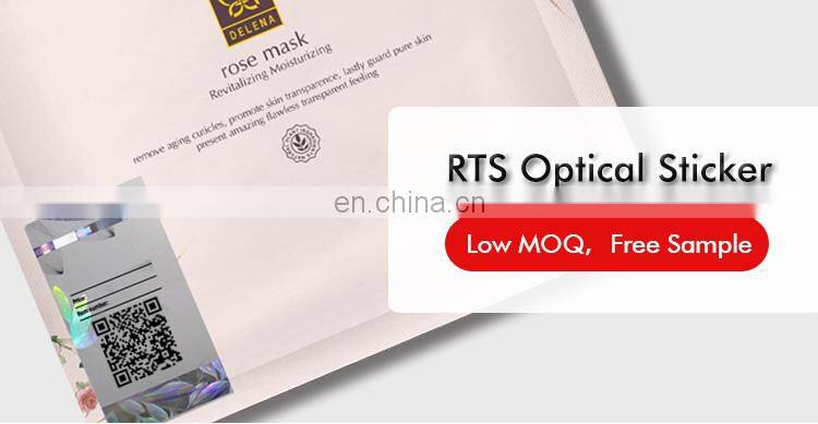 Adhesive Security Holographic Anti-counterfeiting Stickers with QR Code Printing for Verification