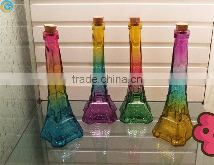 coloured eiffel tower glass vase trumpet vase