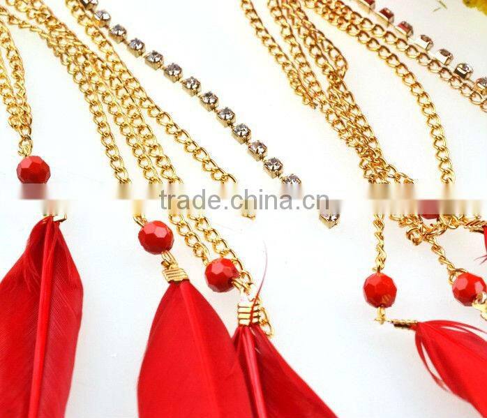 Fashion Feather Tie-in Dress Diamond Earrings