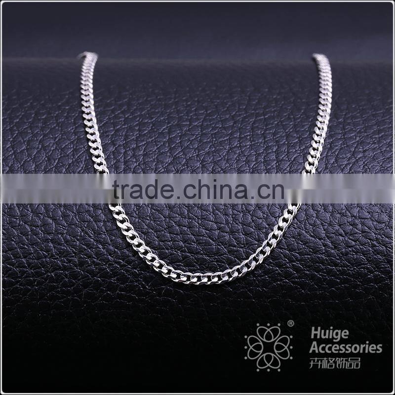 hot new products for 2015 latest design rhodium plated curb chain necklaces jewellery
