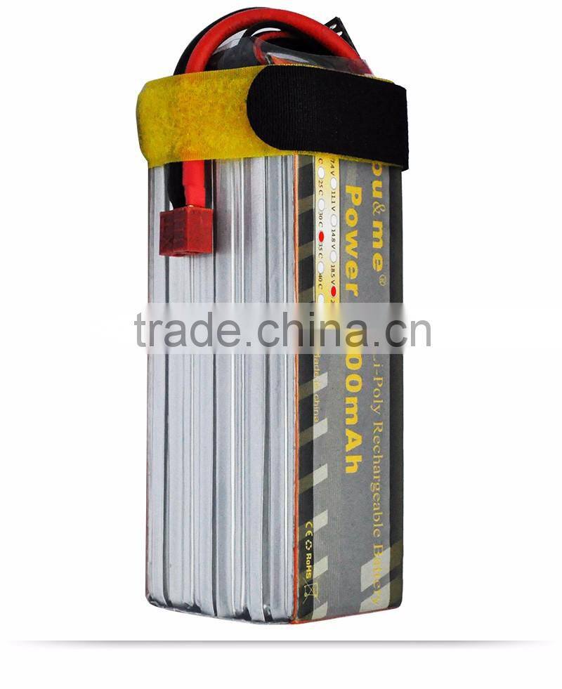 RC lipo battery pack 35C high C-rate lithium battery 4200mah 22.2V for Trex 600 RC helicopter