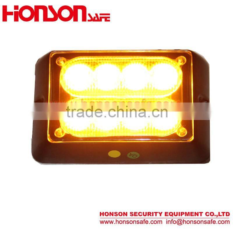 8 led traffic police emergency led grille strobe warning light/led flashing lighthead for Vehicle HF-244