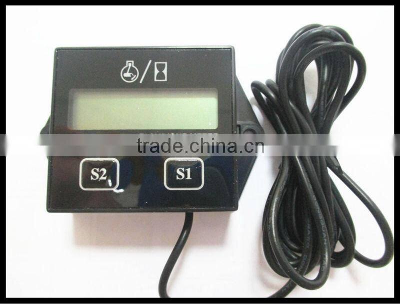 RL-HM011:Resettable Digital LCD Inductive Tachometer Hour Meter Used For jet engine,Gasoline Engine