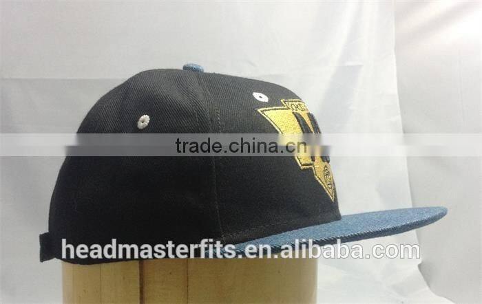 wholesale 6 panels embroidery wool snapback cap