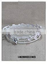 Butterflies White Decor Pedestal Round Plate Wedding