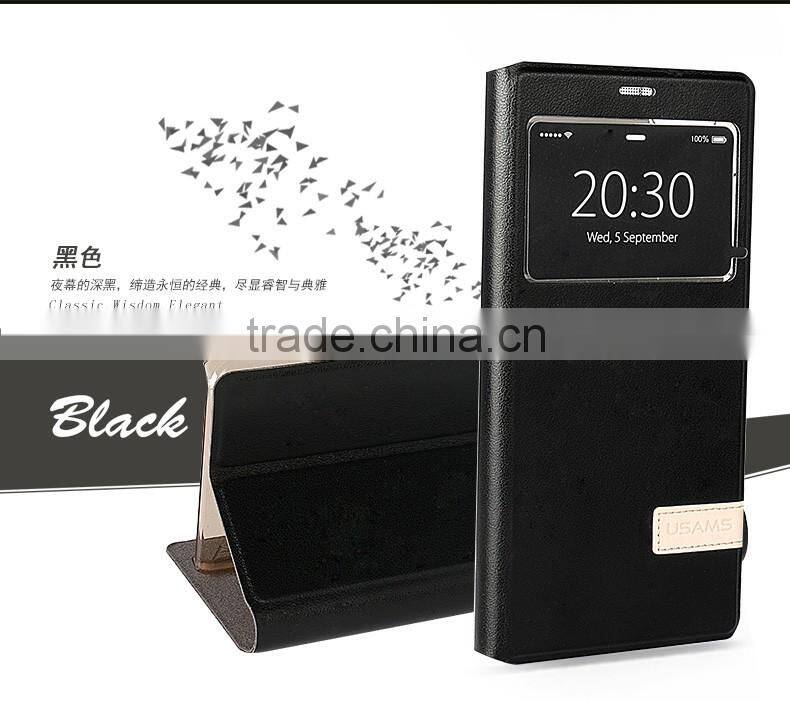 USAMS MUGE Series For XIAOMI 5 Flip PU Leather With Window Back Cover Case MT-5313