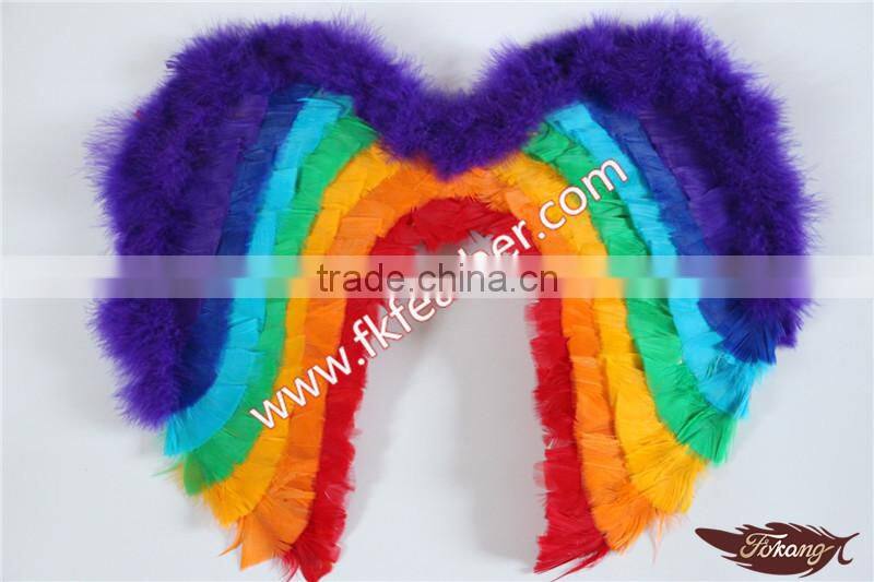 Stage Party Supplies White Large Feather Angel Wings With Turkey Feather