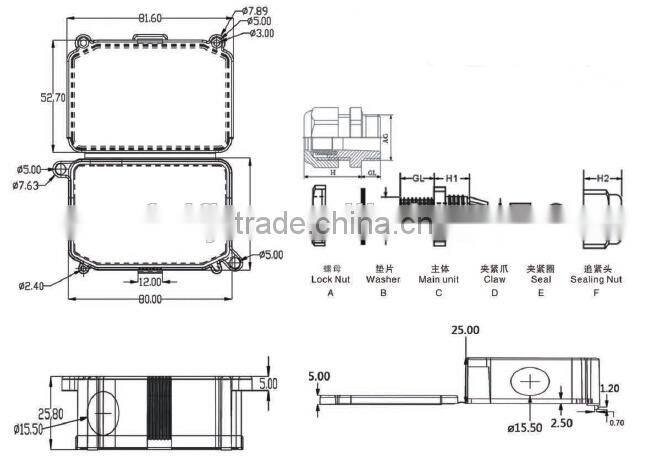 Electrical junction box ip66