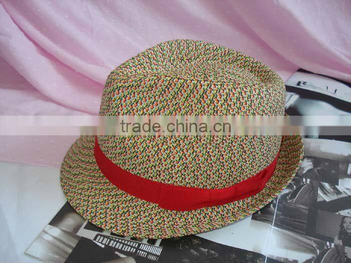 summer straw paper hat for lady