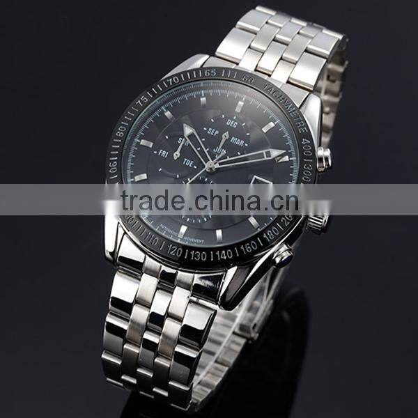2015 high quality pebble all stainless steel vogue watch for couples