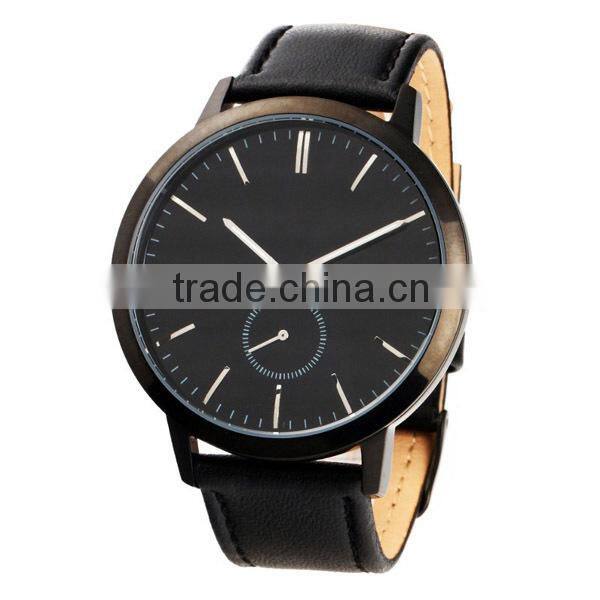 2015 newest trendy genuine leather band men watch