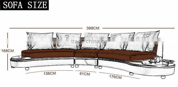 bordeaux natural half moon leather sofa