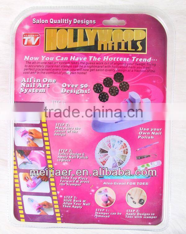 Hot Salon Express Professional Nail Art Stencil Stamping Kit
