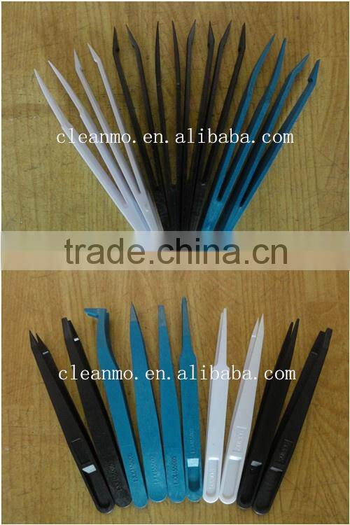 Pointed Tipped ESD Safe snap Tweezer,plastic tweezer,disposable,white/black/blue
