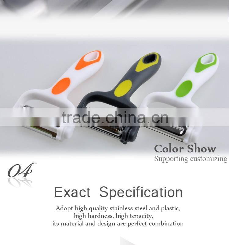 2016 as seen on TV kitchen gadgets 3 in 1 blades rotary manual multifunctional potato vegetable slicer peeler