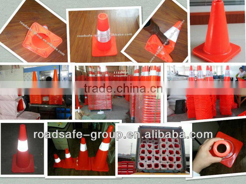 Roadway safety Reflective flexible colored pvc traffic cone