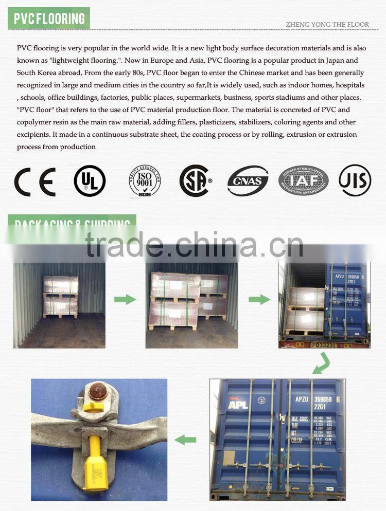 The high quality green EIR PVC Flooring for indoor and outdoor by Zhengyoung Flooring