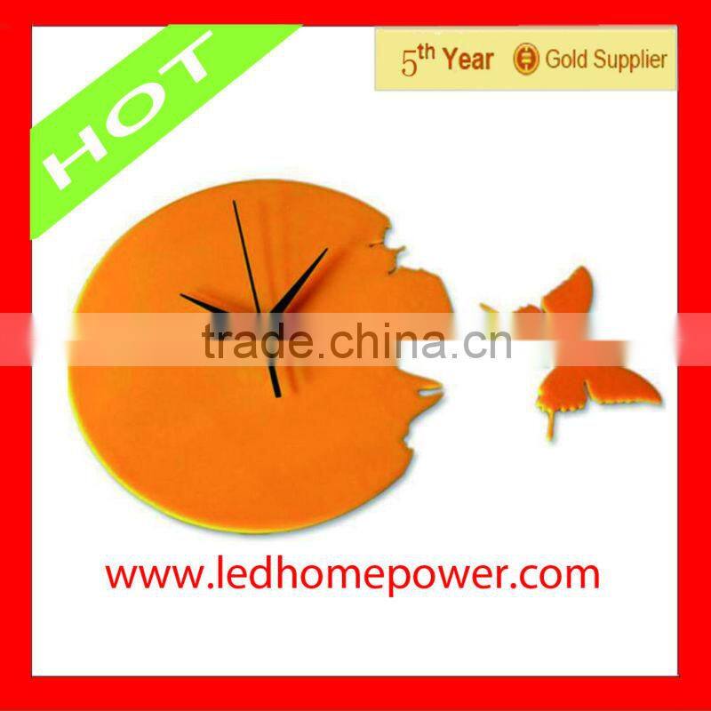 Newest DIY stereo home decorative butterfly wall clock sale