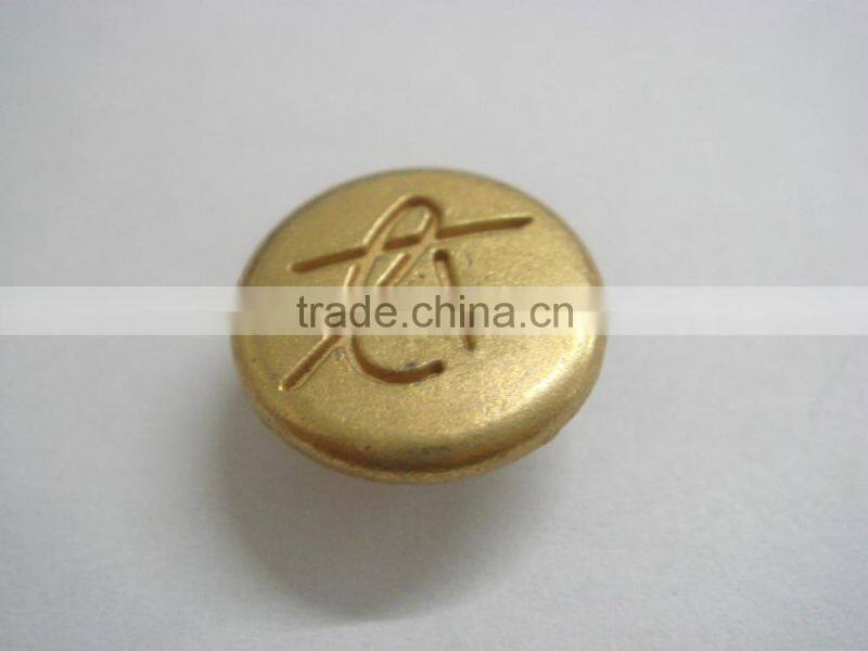 15mm gold color metal brass blind snap button