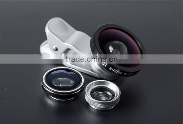3 in 1 wholesale 180 degree fisheye lens, for iphone camera lens