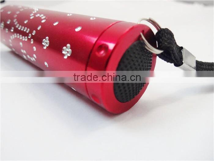 Onlystar GS-8019 promotional gift aluminum 9 led engraved portable led light