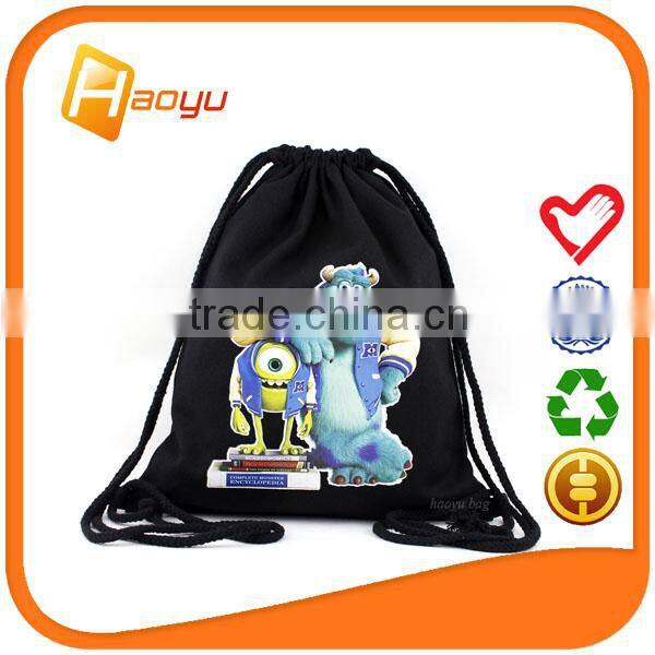 China wholesale custom canvas bag for drawstring bag
