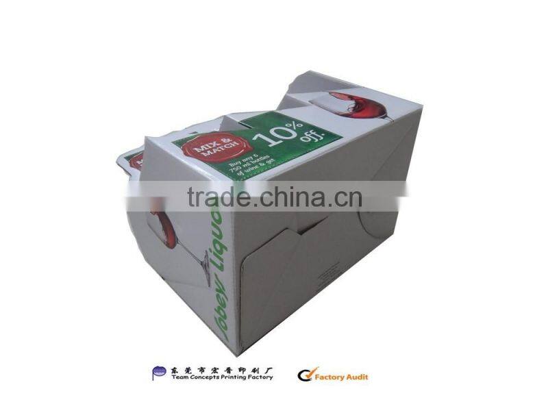 Made in Dongguan six bottles beer packaging box