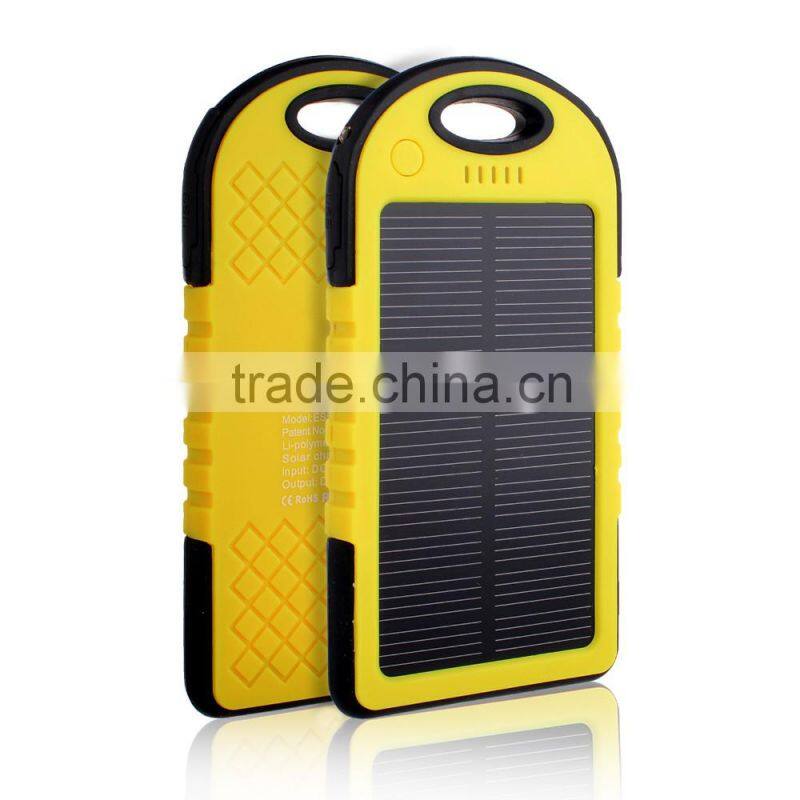 Outdoor 5000mah mobilr slim solar battery charger for phone case