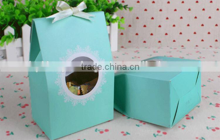 Handmade Feature and Art Paper wedding candy box with window