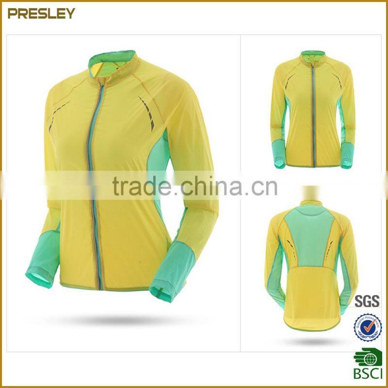 Hot sell very light running jacket with printed logo breathability running Jacket Windbreaker Cycling Running Jacket