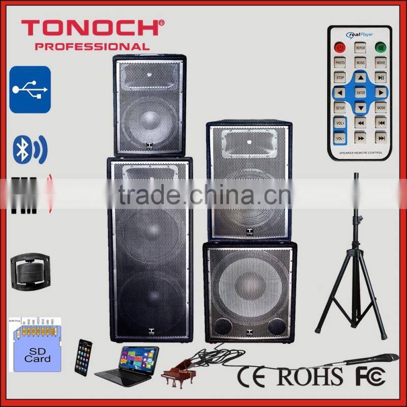 Good Sound Quality wood bluetooth speaker box with Usb Fm Bluetooth REMOTE CONTROL SD