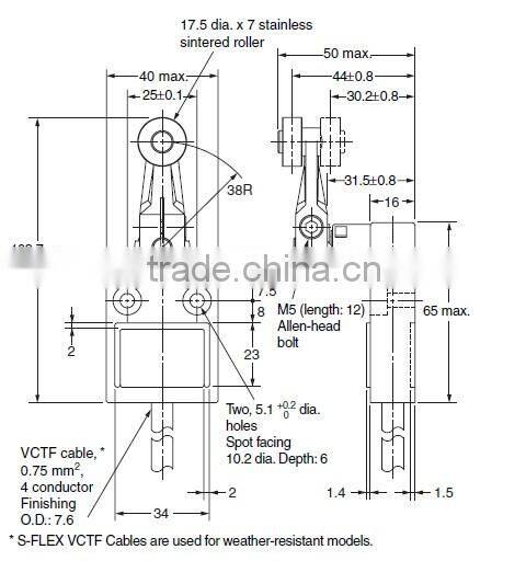 New compact prewired Limit Switch inductive limit switch waterproof limit switch CZ-3 TZ-3104 AZ-3104 ME-3104
