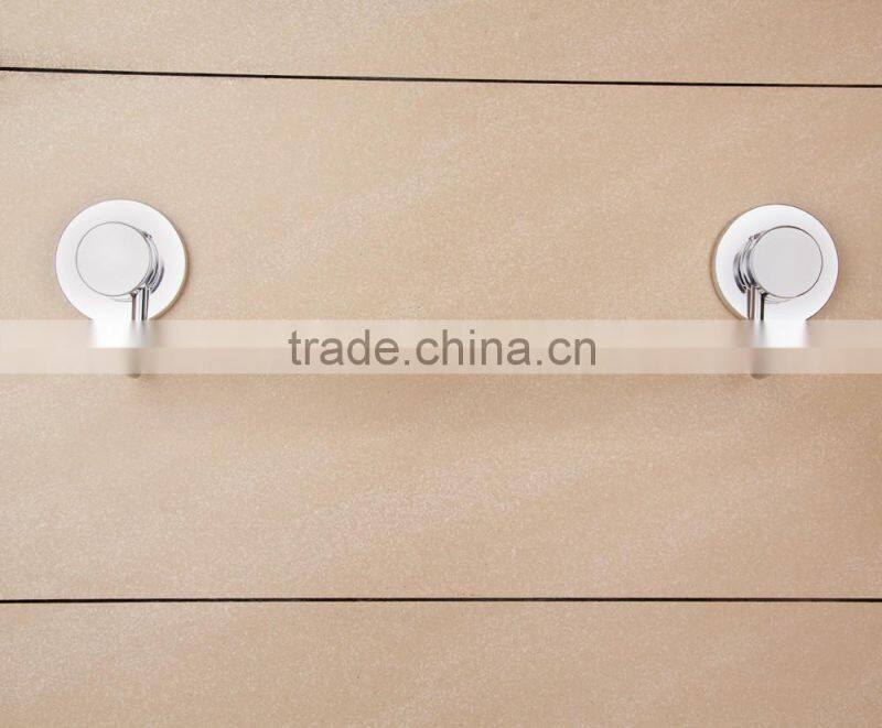 Bathroom metal single towel bar with suction cup