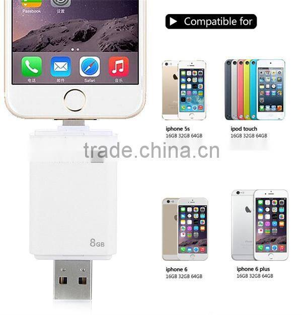 Factory Price High Quality Real Capacity OTG iFlash Drive 3 in 1OTG Pen Drive 8G,16G,32G For iPhone