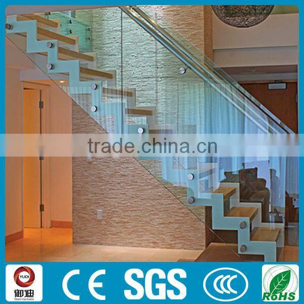 Australia standard Glass Railing Curved Staircase-YUDI