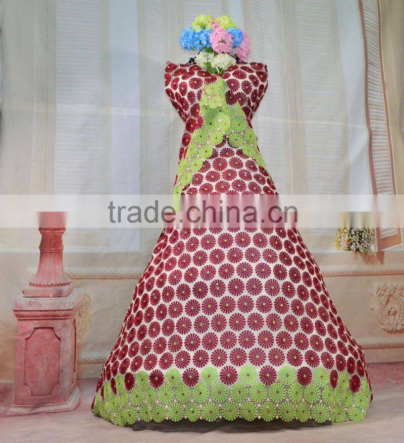 High quality guipure cord lace in fabric chemical african lace fabric africa dry lace dress