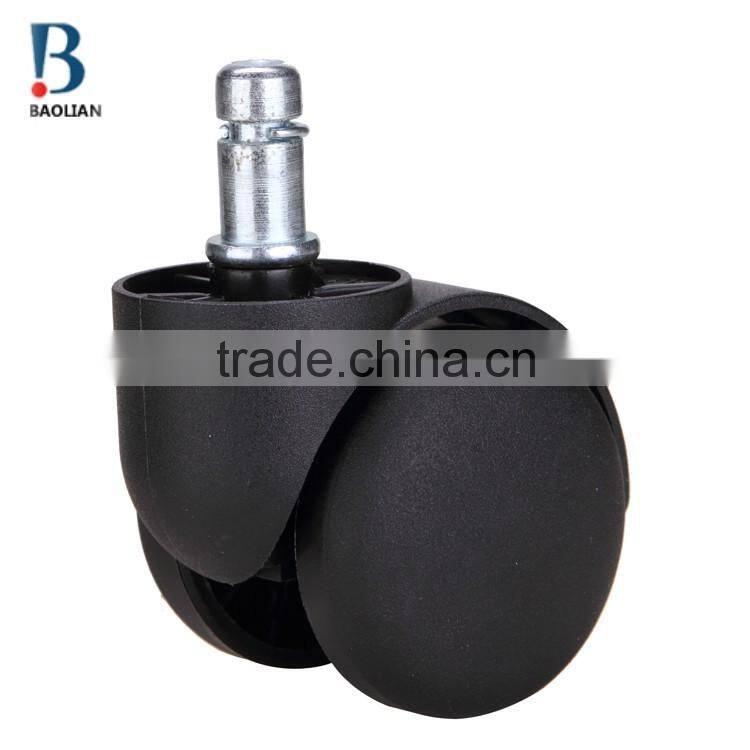 2016 hot-sale cheap 2" black non-trace durable nylon office chair caster wheels for furniture
