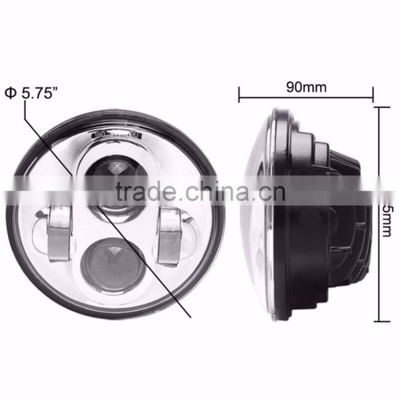 5 3/4" LED Projection Daymaker Headlight For Harley Sportster Dyna FXDL GLIDE Fat Bob 5.75 inch Projection Daymaker Headlight