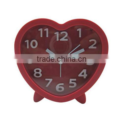 Candy color heart Shape Index Alarm Clock